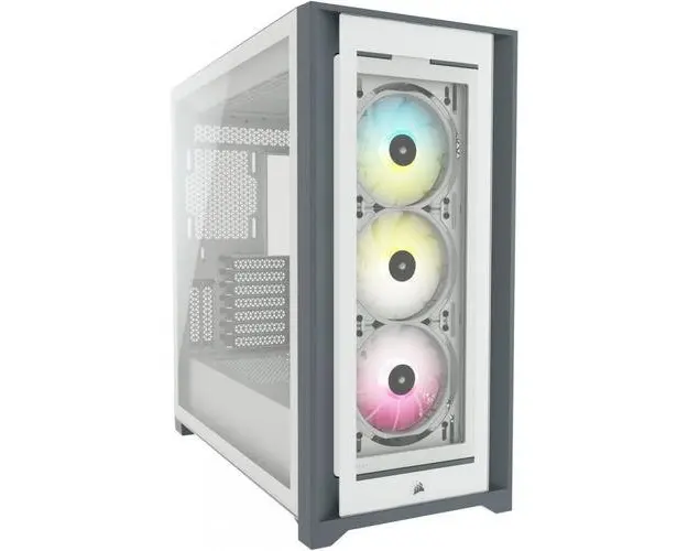 Carcasa Corsair iCUE 5000X RGB, Tempered Glass, Middle Tower (Alb)