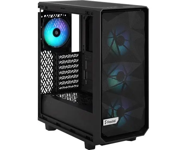 Carcasa Fractal Design Meshify 2 Compact RGB, Middle Tower, fara sursa, ATX (Negru)