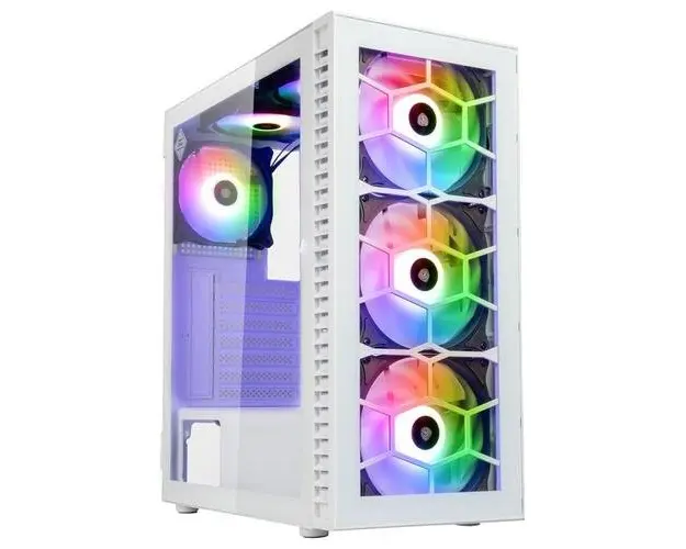 Carcasa Kolink Observatory HF Glass ARGB White, Middle Tower, Tempered glass (Alb)