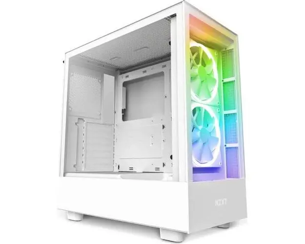 Carcasa NZXT H5 Elite, MidTower, Tempered glass (Alb) 