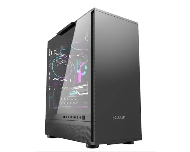 Carcasa PCCOOLER IE200 BK, Middle Tower, Fara sursa, ATX (Negru)