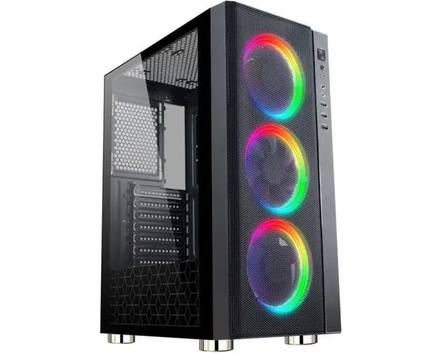Carcasa SPACER RAINBOW, Middle Tower, ATX, fara sursa, sticla securizata
