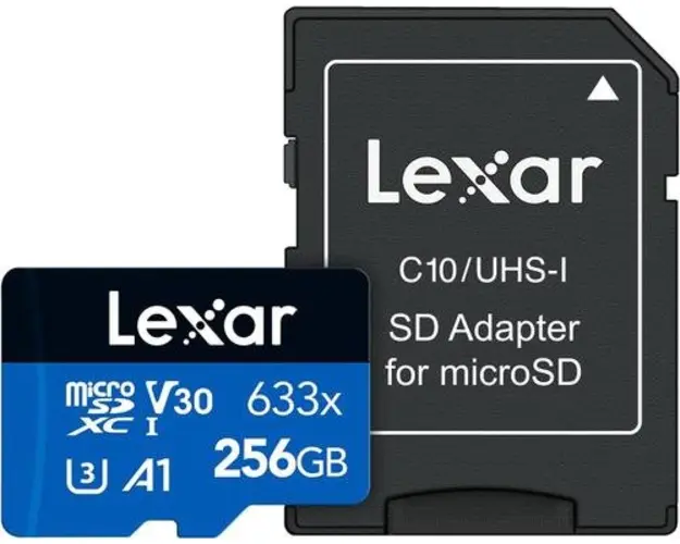 Card de memorie Lexar 633x microSDXC, 256GB, UHS-I + adaptor SD
