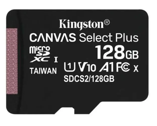 Card de memorie MicroSD Kingston Canvas Select Plus, 128GB, UHS-I, Class 10 + Adaptor SD