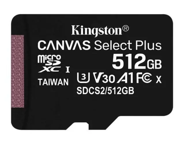 Card de memorie MicroSD Kingston Canvas Select Plus, 512GB, UHS-I, Class 10 + Adaptor SD