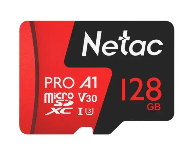 Card de memorie Netac P500 Extreme Pro, 128GB, MicroSDXC, V30, A1, Clasa 10, Adaptor SD inclus