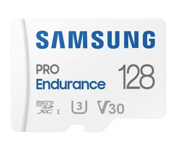 Card de memorie SAMSUNG PRO Endurance MicroSD MB-MJ128KA/EU, 128GB, UHS-I U3, V30, Clasa 10 + Adaptor SD