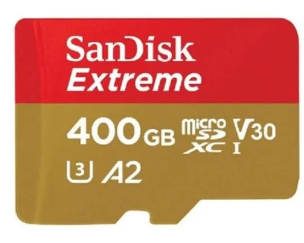 Card de memorie SanDisk Extreme MicroSDXC, 400GB, UHS-I U3, Clasa 10, V30 + Adaptor SD