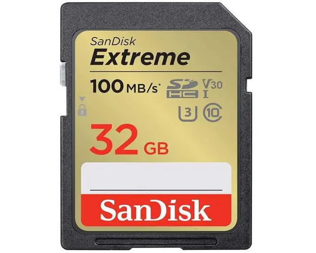 Card de memorie SanDisk Extreme SDSDXVT-032G-GNCIN, SDHC, 32GB, UHS-I U3, Clasa 10, V30