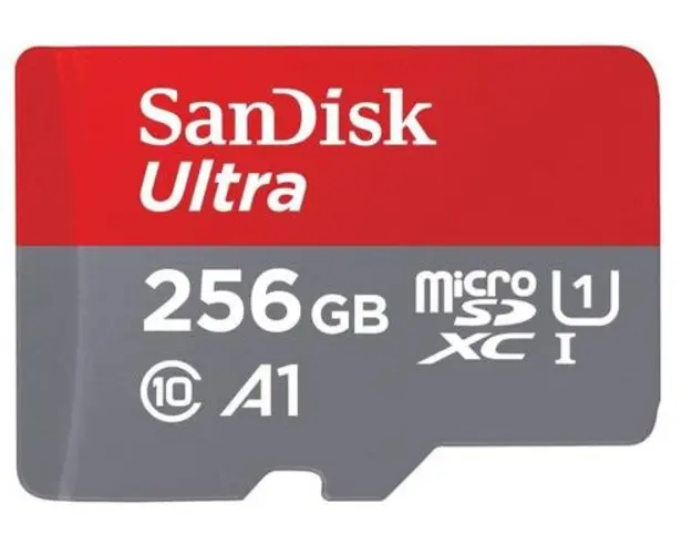 Card de memorie SanDisk Ultra SDSQUAC-256G-GN6MA, MicroSDXC, 256GB, A1, Clasa 10 + Adaptor SD