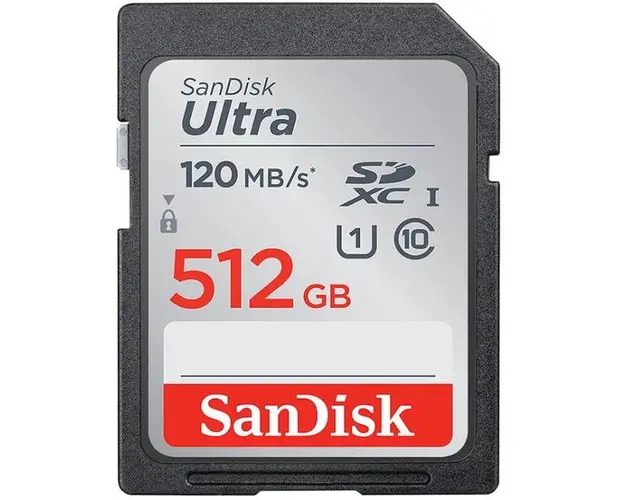 Card de memorie SanDisk Ultra SDSDUNC-512G-GN6IN, SDXC, 512GB, UHS-I U1, Clasa 10