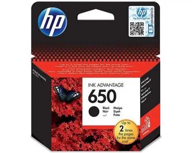 Cartus cerneala HP 650, acoperire 360 pagini (Negru)