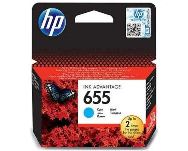 Cartus cerneala HP 655, acoperire 600 pagini (Cyan)