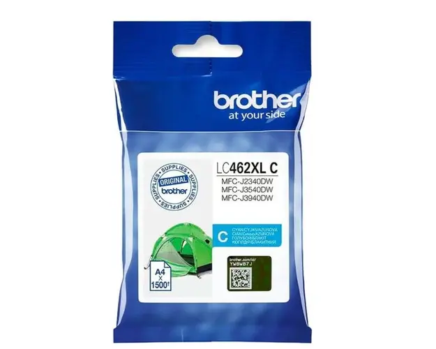 Cartus cerneala Brother LC462XLC, acoperire 3000 pagini (Cyan)