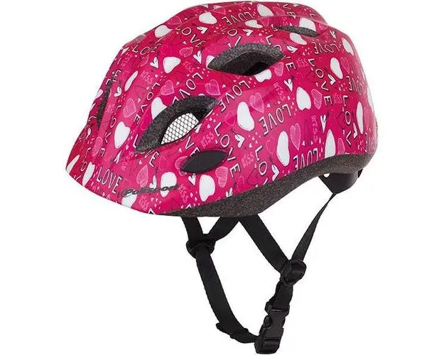 Casca Ciclism Copii Cu Led Polisport Love - 52-56 cm, S, Roz