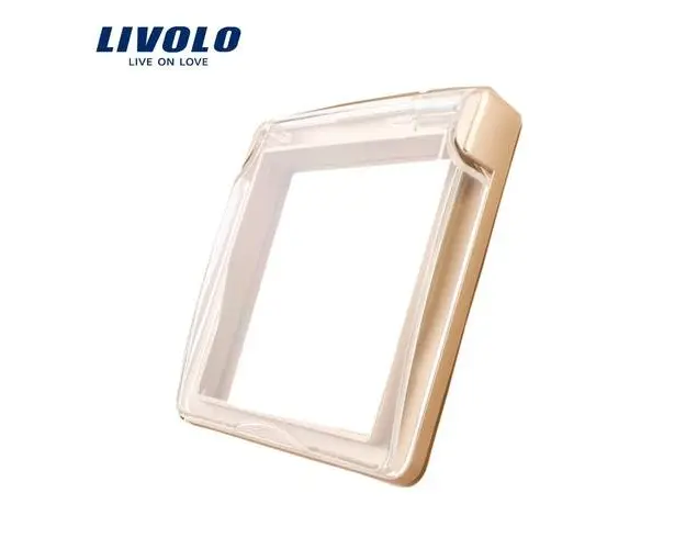 Capac de protectie rezistent la apa pentru prizele din sticla Livolo (Auriu)