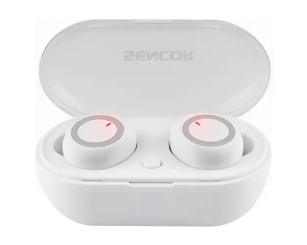 Casti Stereo Sencor SEP510BTWH, True Wireless, Bluetooth, Microfon (Alb)