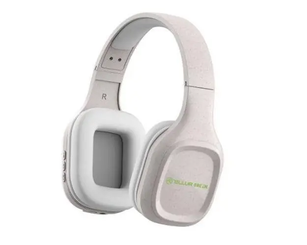 Casti Stereo Wireless Tellur Green Pulse, Bluetooth Over-ear, Pliabile (Crem)