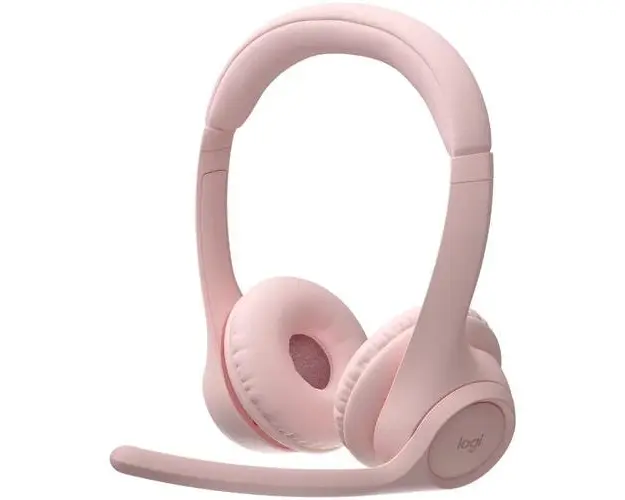 Casti call center Logitech Zone 300, Microfon, Bluetooth (Roz)