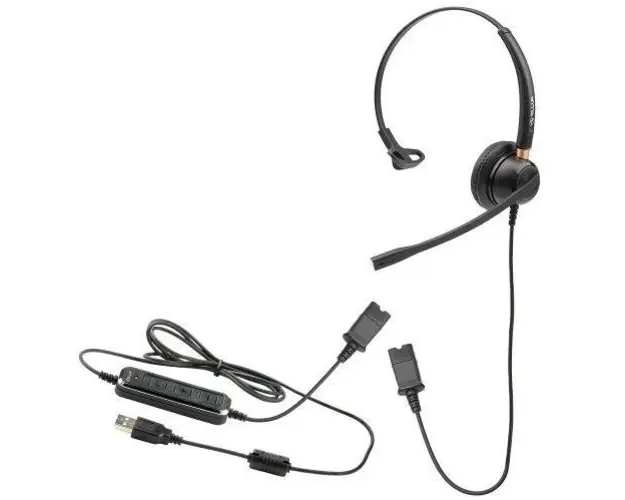Casca call center Tellur Voice 510N, monoaural, USB (Negru)
