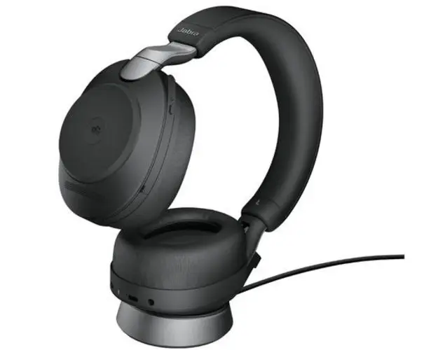 Casti cu microfon Jabra Evolve2 85 MS Stereo, USB Type-C, Stand (Negru)
