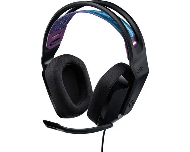 Casti Gaming Logitech G335, Multiplatforma, Jack 3.5mm, Microfon (Negru)