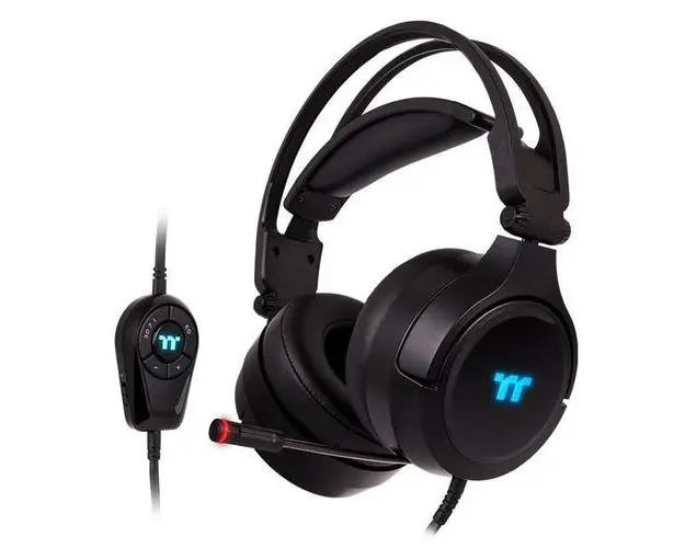 Casti gaming Thermaltake RIING Pro RGB 7.1 iluminare RGB, Microfon, USB (Negru)