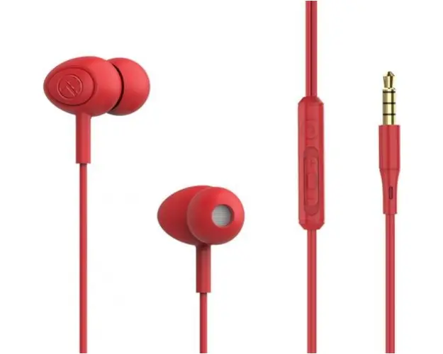 Casti In-Ear Tellur Basic Gamma, Jack 3.5mm, Microfon (Rosu)