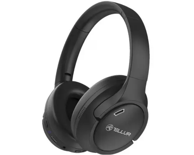 Casti Stereo Tellur Vibe, Bluetooth, Active Noise Cancelling, Microfon (Negru)