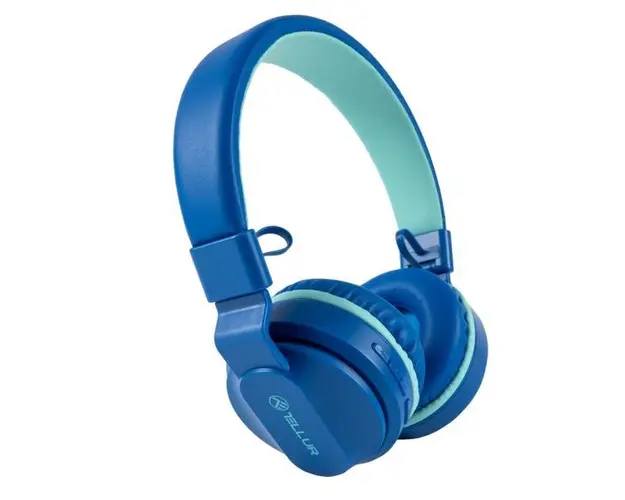 Casti Stereo Tellur Buddy, Bluetooth, Microfon (Albastru)