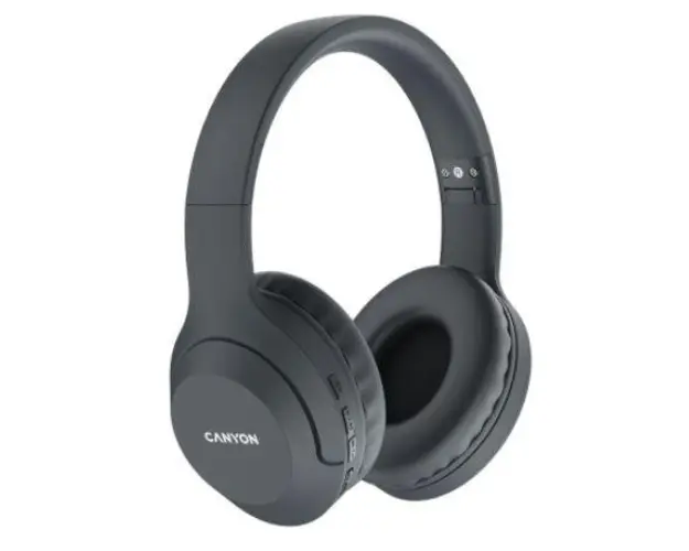 Casti Stereo Wireless Canyon BTHS-3, BLuetooth, Autonomie 15 ore (Gri)