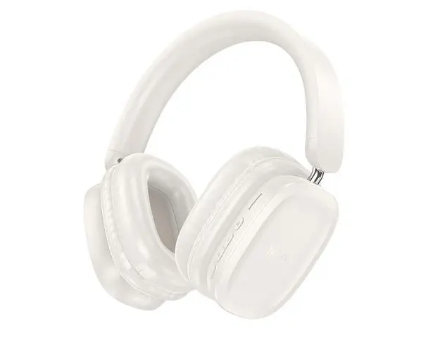 Casti Stereo Wireless HOCO W51 Delightful, Bluetooth 5.3, A2DP, Autonomie 46 ore, Card TF, AUX (Alb)