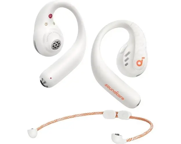 Casti True Wireless Anker SoundCore AeroFit Pro, IPX5, Autonomie 46H, LDAC, Bluetooth 5.3 (Alb)