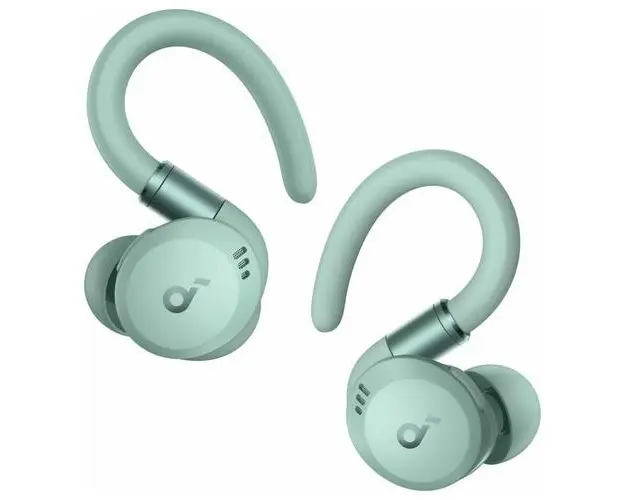Casti True wireless Anker Soundcore Sport X20, Tehnologie Noise Cancelling, Bluetooth 5.3, IP68, Deep Bass (Verde)