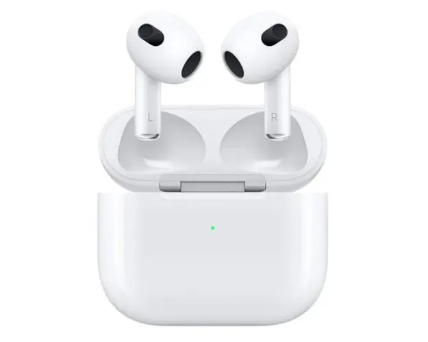Casti True Wireless Apple AirPods (3rd generation), IPX4, Microfon, Lightning charging case (Alb)