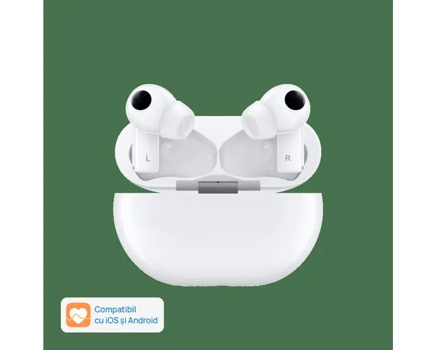 Casti True wireless Huawei Freebuds Pro, Bluetooth, Microfon dual, Active Noise Cancellation (Alb)