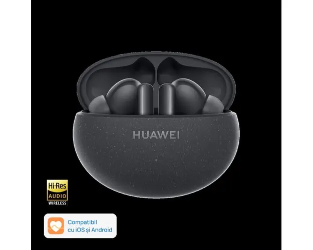 Casti True Wireless Huawei FreeBuds 5i, Bluetooth, ANC, Microfon Dual (Negru)