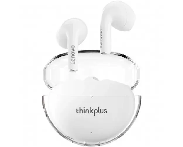 Casti True Wireless Lenovo LP80PRO, Bluetooth. Microfon (Alb)