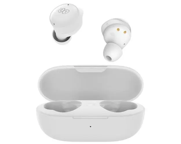 Casti True Wireless QCY T17, Bluetooth, Touch Control, Microfon (Alb)