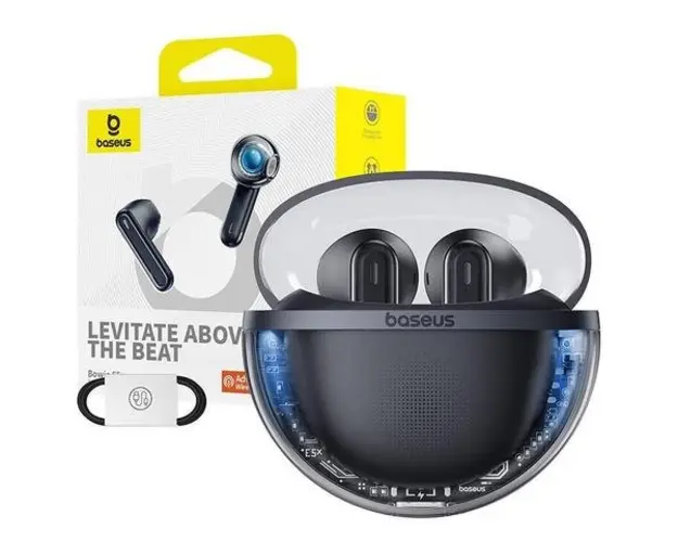 Casti true wireless Baseus Bowie E5x, Bluetooth 5.3, Microfon (Negru)
