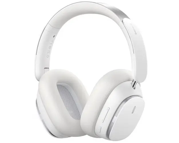 Casti Wreless Baseus Bowie H1 Pro, ANC, Bluetooth 5.3, Autonomie 80 ore, Tehnologie Noise Cancellation (Alb)