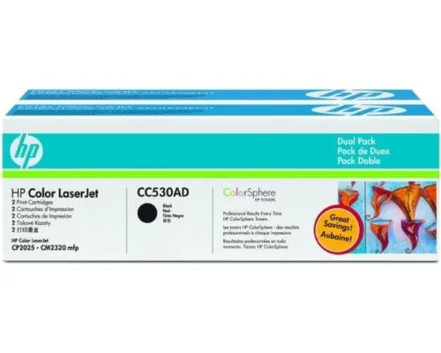 Toner HP CC530A (Negru - Pachet dublu)