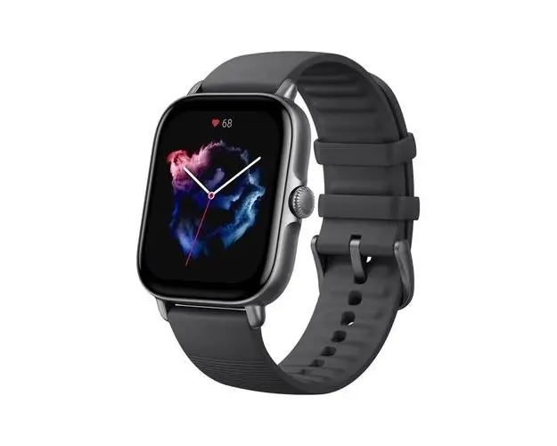 Ceas activity tracker Huami Amazfit GTS 3, Bluetooth 5.1, Waterproof 5 ATM, GPS (Negru)