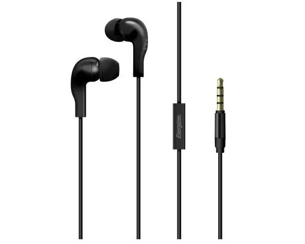 Casti In-Ear Energizer CIA5BK2, Jack 3.5mm, Microfon (Negru)