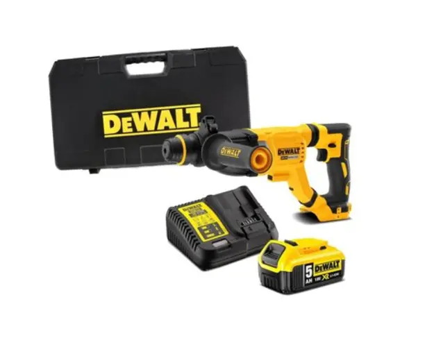 Ciocan rotopercutor DeWalt cu acumulator XR LI-ION 18V 5Ah prindere SDS PLUS 3 J