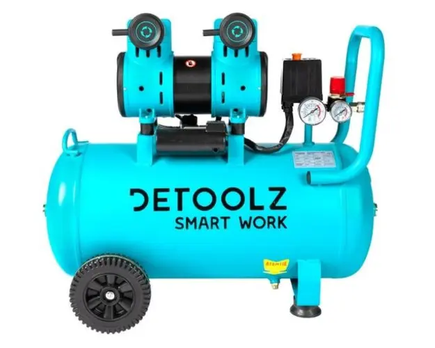 Compresor Detoolz DZ-C335, 50L fara ulei, 1680 W, debit 214L/min, 8 bar, 2 prize de aer