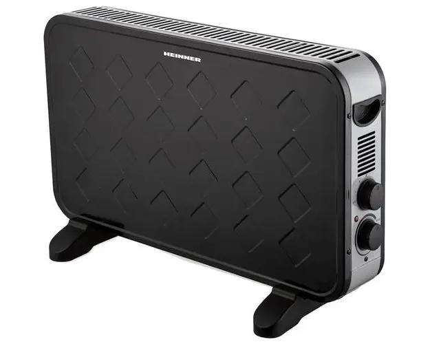 Convector electric Heinner HCVH-Y2000TBK, 2000W, 2 trepte de putere, Termostat reglabil (Negru)