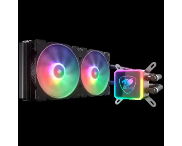 Cooler CPU COUGAR AIO Liquid Cooling Aqua ARGB 280 3MAQR280.0003, iluminare ARGB, 2 x 140mm 