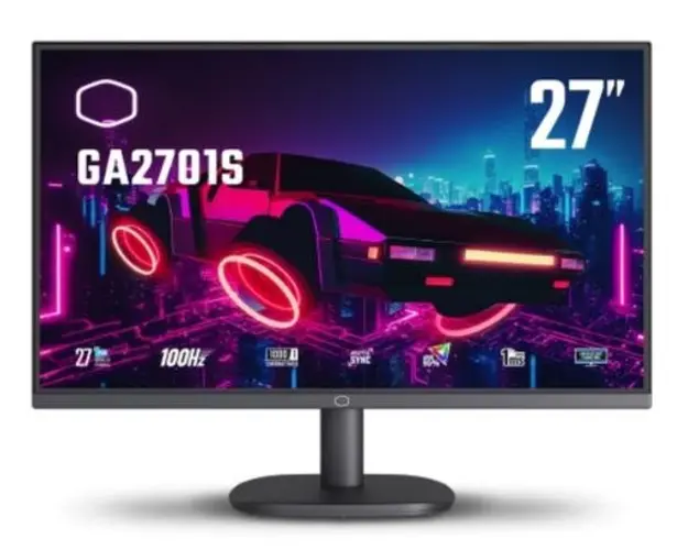 Monitor Gaming IPS LED CoolerMaster 27inch GA2701S, Full HD (1920 x 1080), VGA, HDMI,100 Hz, 1 ms (Negru)