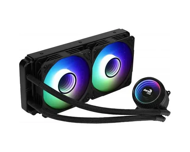 Cooler CPU Aerocool Mirage L240, iluminare ARGB, racire cu lichid, 2x120mm (Negru)